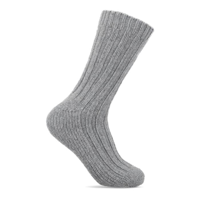 totes toasties® Mens Chunky Thermal Wool Blend Slipper Socks (Twin Pack) Grey / Green Extra Image 3